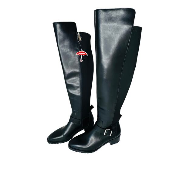 Blondo Sylvia Waterproof Black Leather Over-the-Knee Boots Women’s Size 9 - Picture 2 of 11